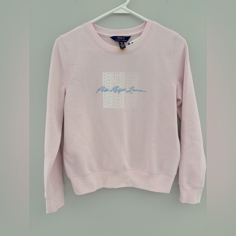 Polo Ralph Lauren big Girls Sz XL (16) graphic fleece crewneck sweatshirt